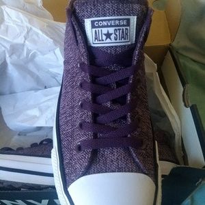 Purple Converse shoes